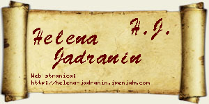 Helena Jadranin vizit kartica
